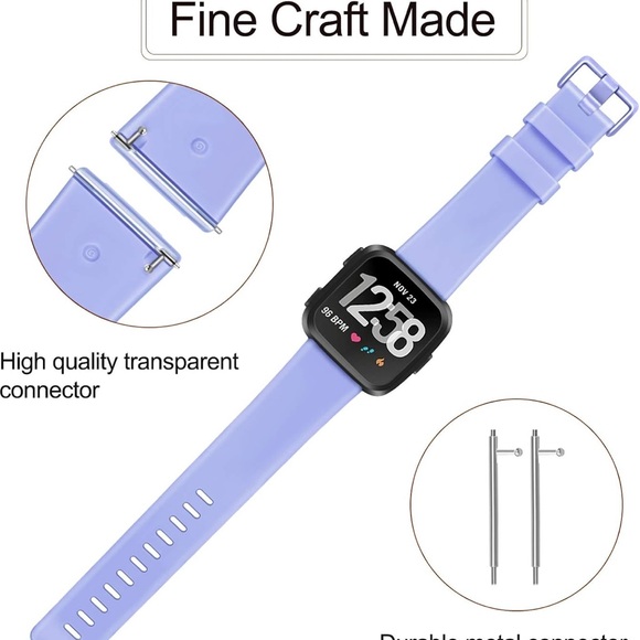 Compatible Fitbit Versa,Versa 2, Lite, SE Lavender - Picture 7 of 8